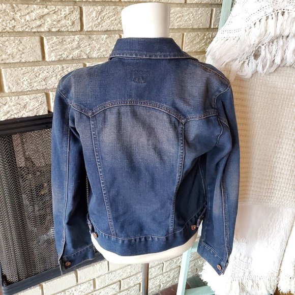 GAP Dark Denim Jean Jacket S - Picture 2 of 3